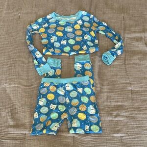 Little Sleepies Cookie and Milk Pajama Set Kids 7/8